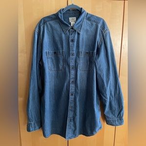 Denim Shirt LL Bean XL Tall